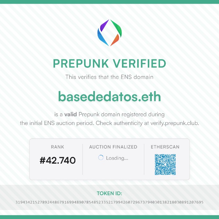 basededatos.eth Ethereum Name Service (ENS and .eth domain) PFP