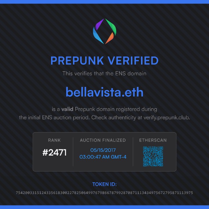 Goldboss.eth (bellavista.eth) Ethereum Name Service (ENS and .eth domain) PFP