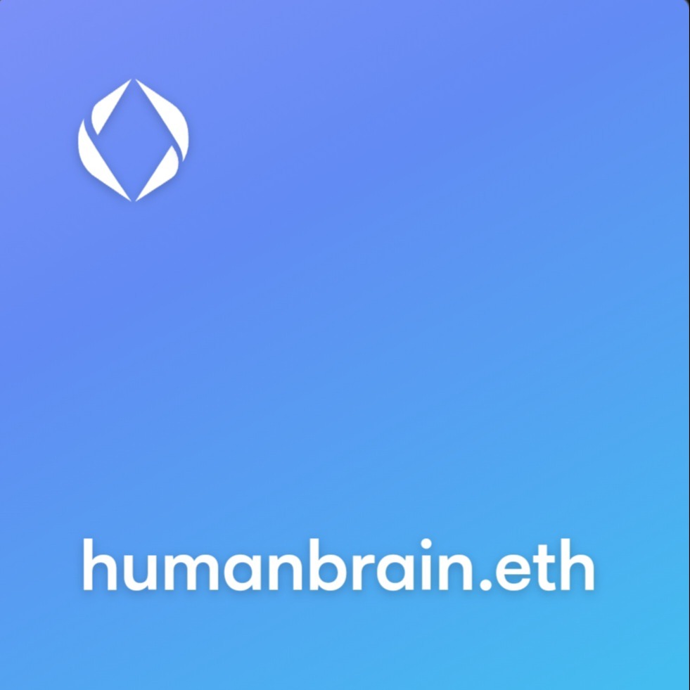 humanbrain.eth Ethereum Name Service (ENS and .eth domain) PFP