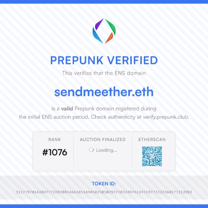 sendmeether.eth Ethereum Name Service (ENS and .eth domain) PFP