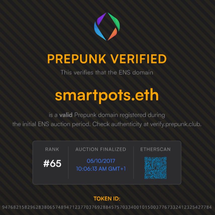 smartpots.eth Ethereum Name Service (ENS and .eth domain) PFP
